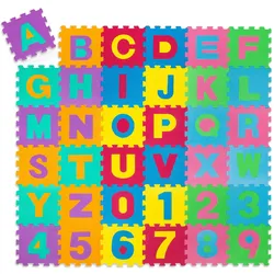 tectake® Puzzlematte, 86-teilig, aus EVA-Schaumstoff, Gesamtfläche: 3,6 m2, jedes Teil 31,5 x 31,5 x 1 cm