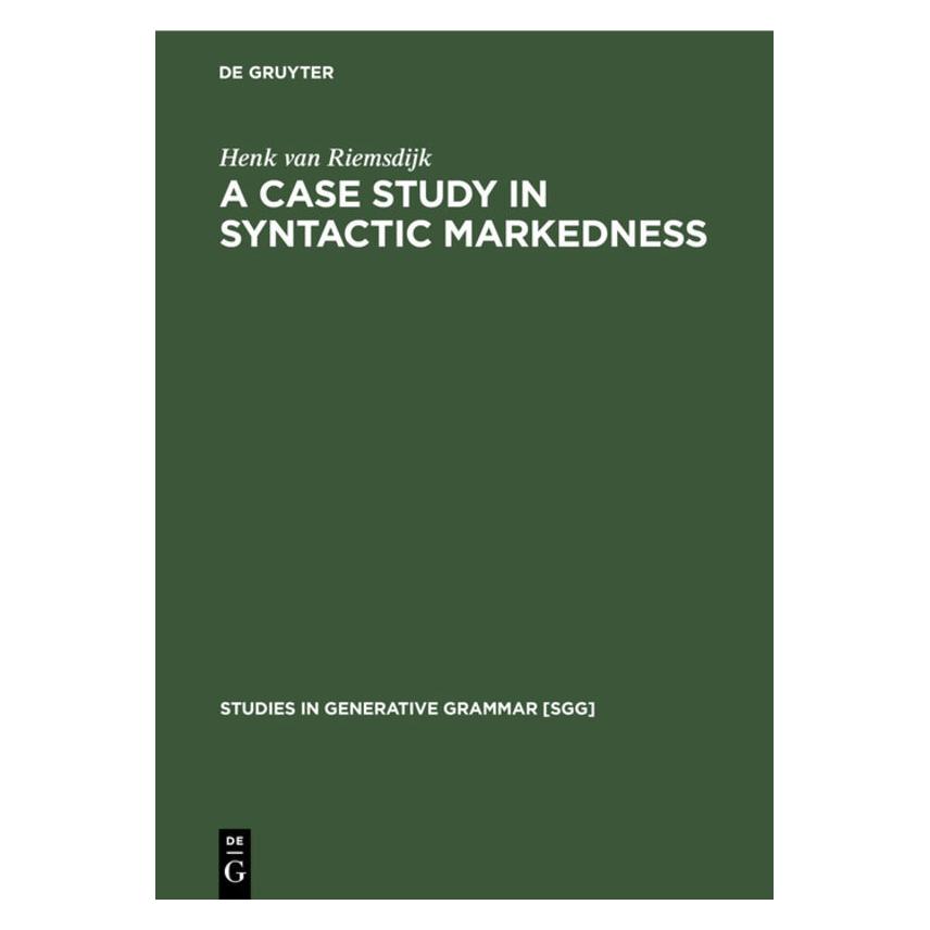 De Gruyter Riemsdijk:A case study In syntactic mar (Englisch, Hardcover, Henk van Riemsdijk) (67778171)