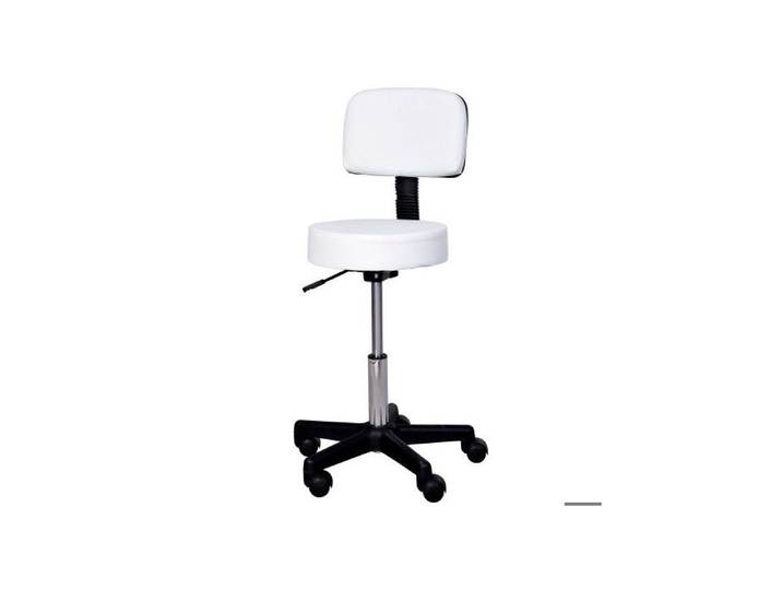 Chaise de travail chaise roulettes chaise pivotante rglable en hauteur avec dossier pour bureau blanc 35 x H72-84 CHAISE DE BUREAU