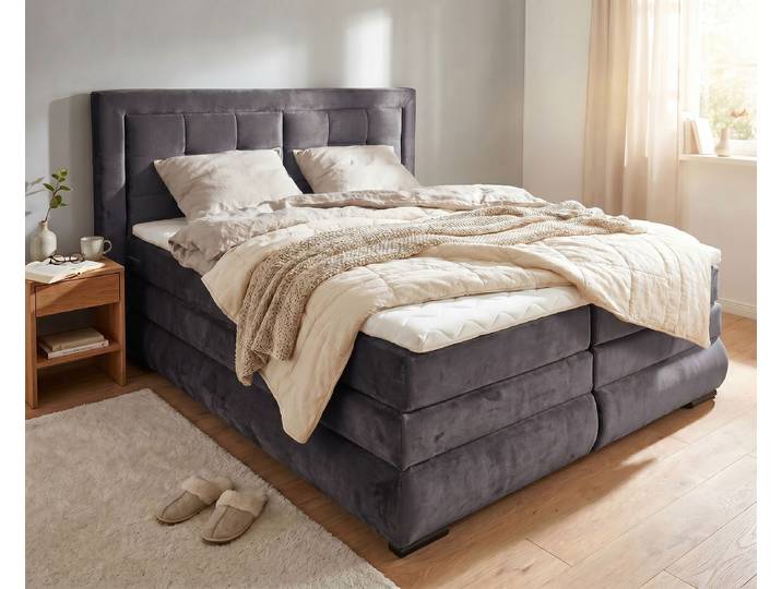 OTTO home MIVVA mit Bettkasten, mit Taschenfederkernmatratze H3, H3/H4 mix, H4 mit Kaltschaum- oder Visco-Topper (bei H4), Komfortliegehöhe 67cm