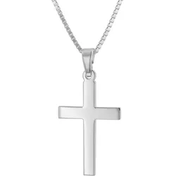 trendor 41125 Kreuz-Anhänger für Damen und Herren 925 Silber mit Halskette, 40 cm