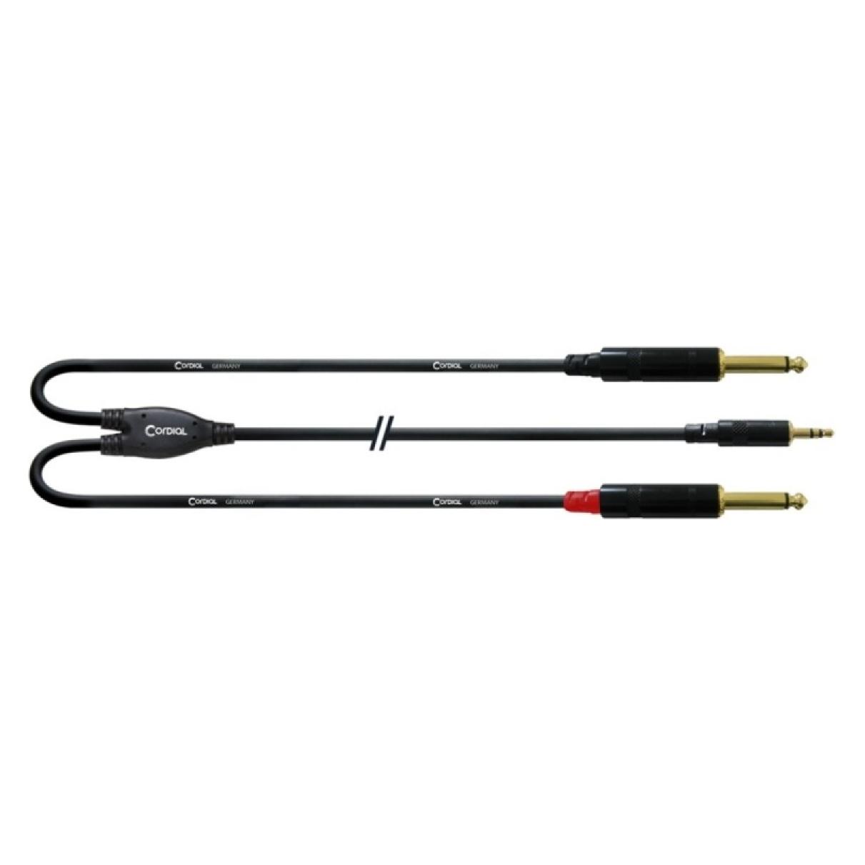 Cordial CFY 3 WPP - Y-Adapterkabel (3 m, 6.3mm Klinkenkabel, AUX Kabel) (CFY 3 WPP)