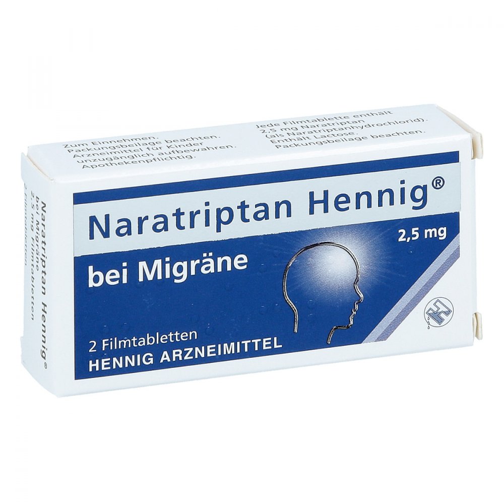 Hennig Arzneimittel GmbH & Co. KG Naratriptan Hennig bei Migräne 2,5mg 03212062