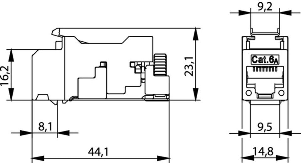 Telegärtner AMJ-S Modul Cat6A(ISO/IEC) T568B 100023199)
