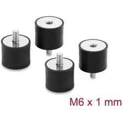 DELOCK Vibrationsdämpfer M6x1mm D25xH20mm Innen/Außengewinde