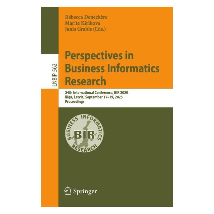 Springer Perspectives in Business Informatics Research (Englisch, Softcover, Janis Grabis, Marite Kirikova, Rébecca Deneckère) (60797180)