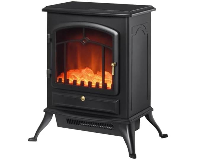 HOMCOM Elektrokamin mit Heizung, LED Flammeneffekt, 1000/2000W Schwarz