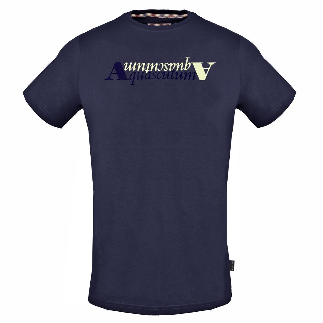 Aquascutum Reflexion Logo Marineblau T-Shirt