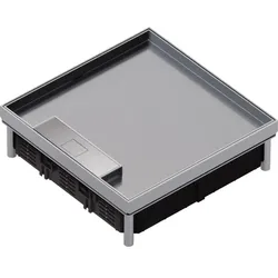 Hager Nivellierbare Edelstahlkassette Q12, Leitungsauslass 12x45 Module, Belag T