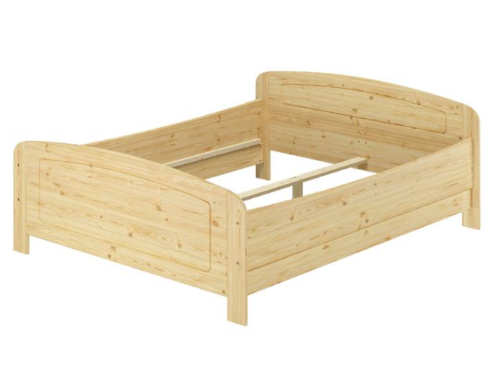 Seniorenbett 160 x 200 cm Extra Hoch Massivholzbett Kiefer