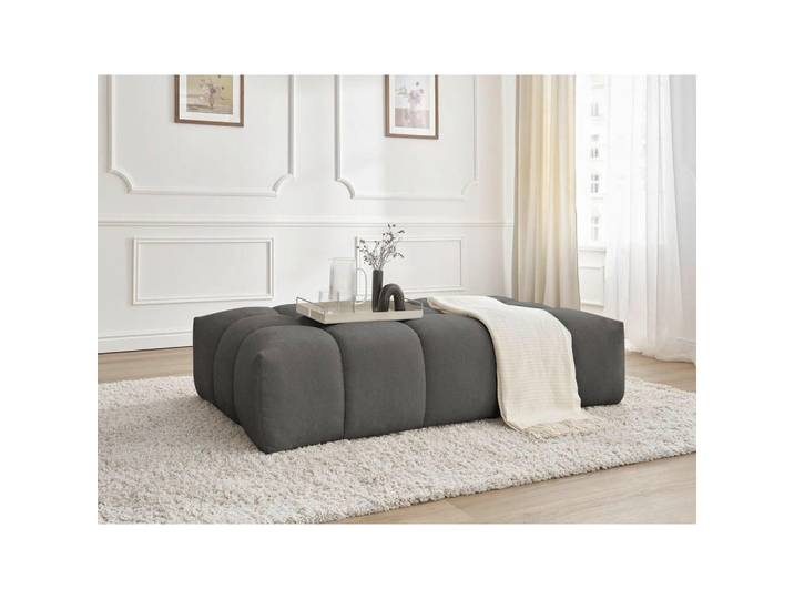 Hocker Everest, Dunkelgrau, Kunststoff, rechteckig, 166x100x40 cm, Wohnzimmer, Hocker, Sitzhocker