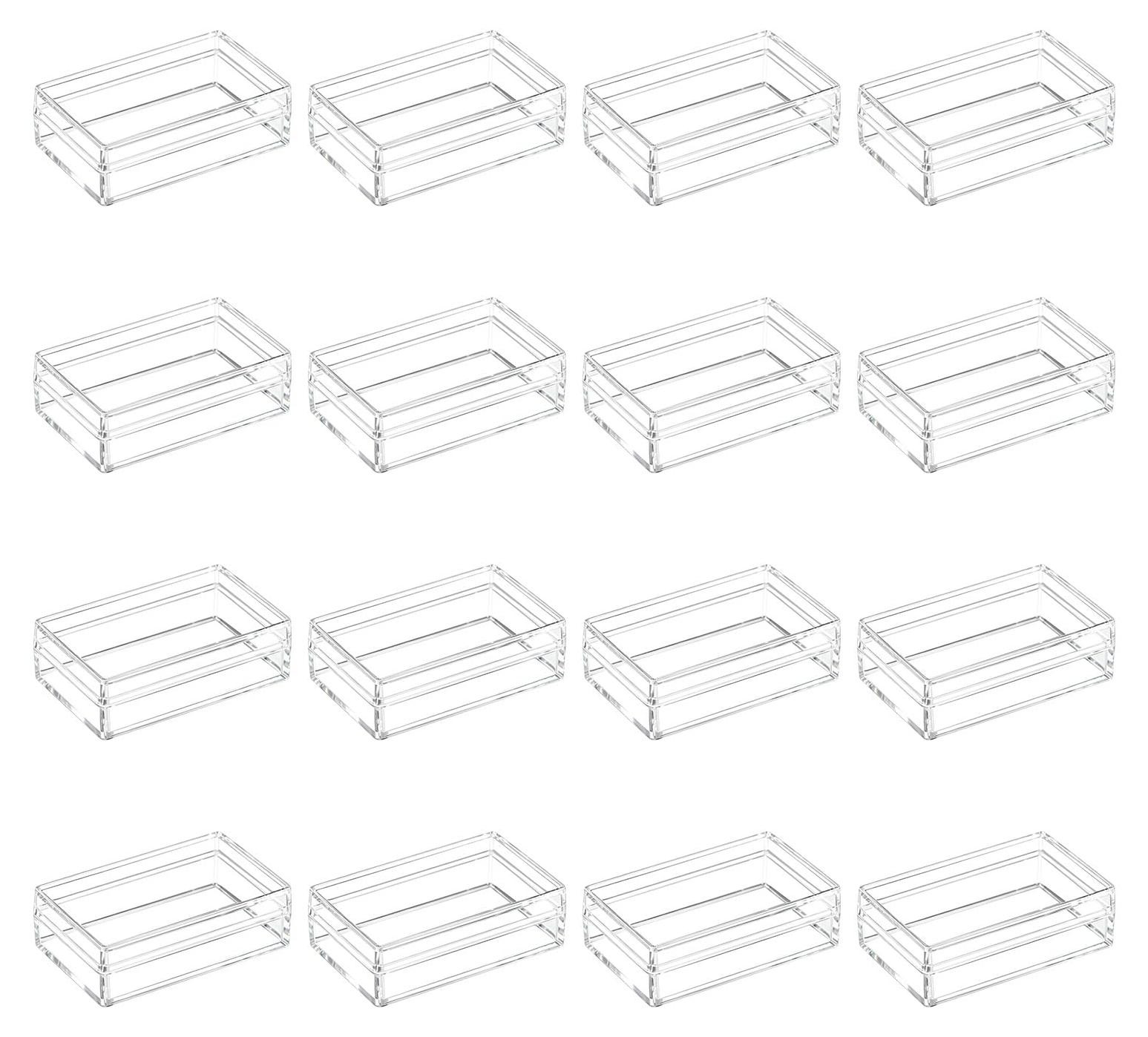 Dripio Set van 16 Transparante Acryldozen met Deksel, Stapelbaar