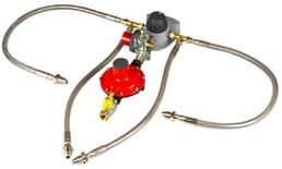 Clesse 20kg/hr 4 Pack Auto Changeover Regulator Kit with OPSO - UK POL