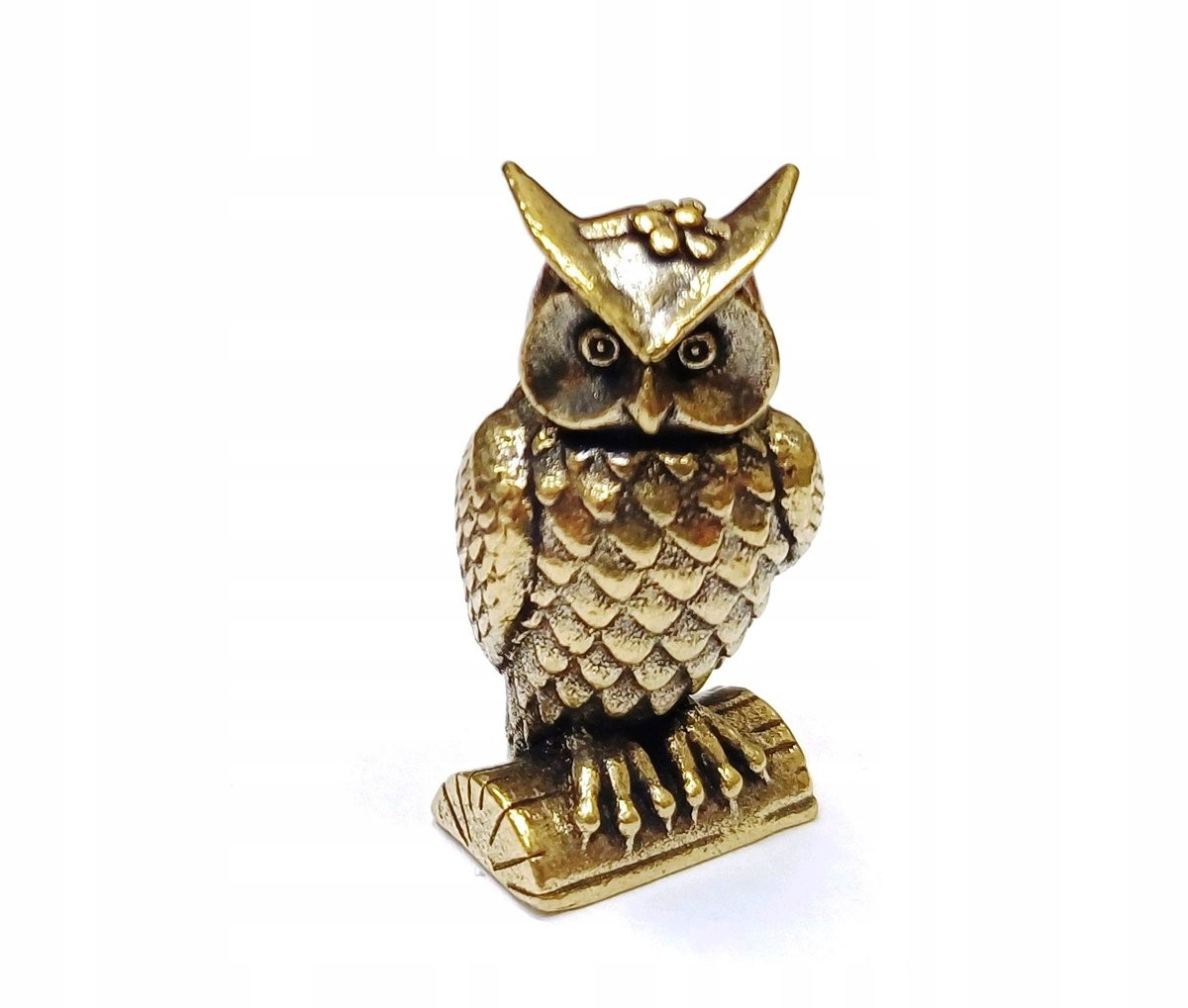 Messing Uil Figuur - Decoratief Bureau Ornament voor Volwassenen