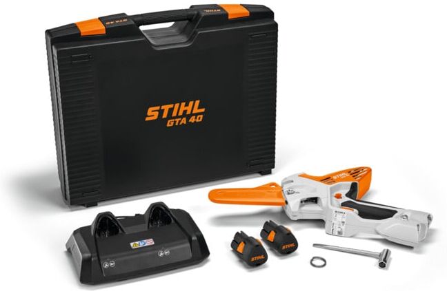 Stihl Taille-haies sans fil GTA 40, Set avec 2 x AS 2, AL 5-2 et mallette (GA040116910)