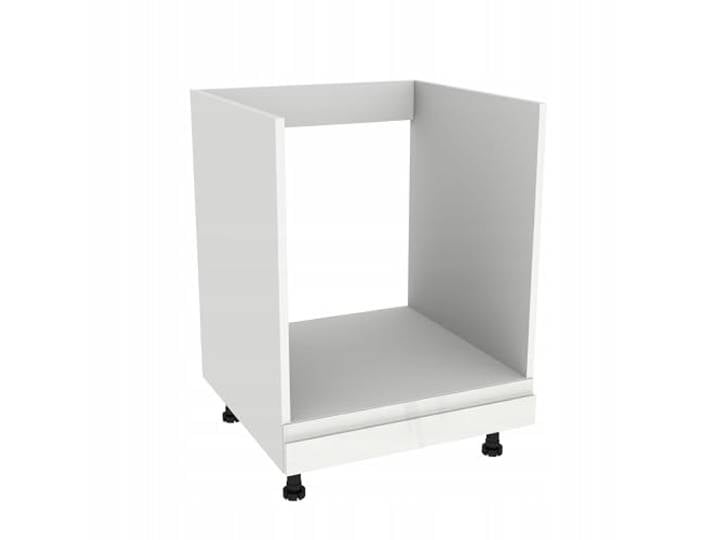 Laclar FREZO Unterschrank für Backofen - Grifflos - Soft-Close - Hochglanz - Perfekte Integration & Stil für Ihre Küche - 60x52,8x72 cm - Weiß, Front: Hochglanz Weiß grifflos