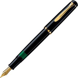 Pelikan Füller Classic M200, Feder EF, aus Edelharz, schwarz, 24-Karat vergoldet