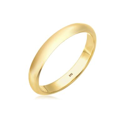 Silberring ELLI PREMIUM "Ring Ehering Bandring 375 Gelbgold" Gr. 54, gold, Fingerringe, Damen, 54, Gelbgold 375, Silberring