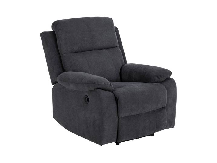 Sessel AC DESIGN Mora 89.5 x 95 x 98 cm , grau (dunkelgrau), B:89,5cm H:98cm T:95cm, Sessel, Sessel, Moderner Relaxsessel mit motorisierter Verstellung