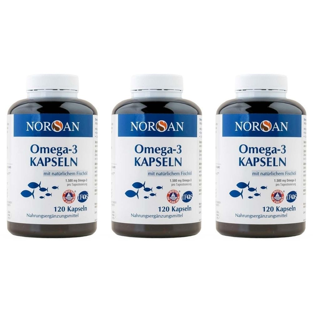 3x Norsan Omega-3 Kapseln 3x120 St
