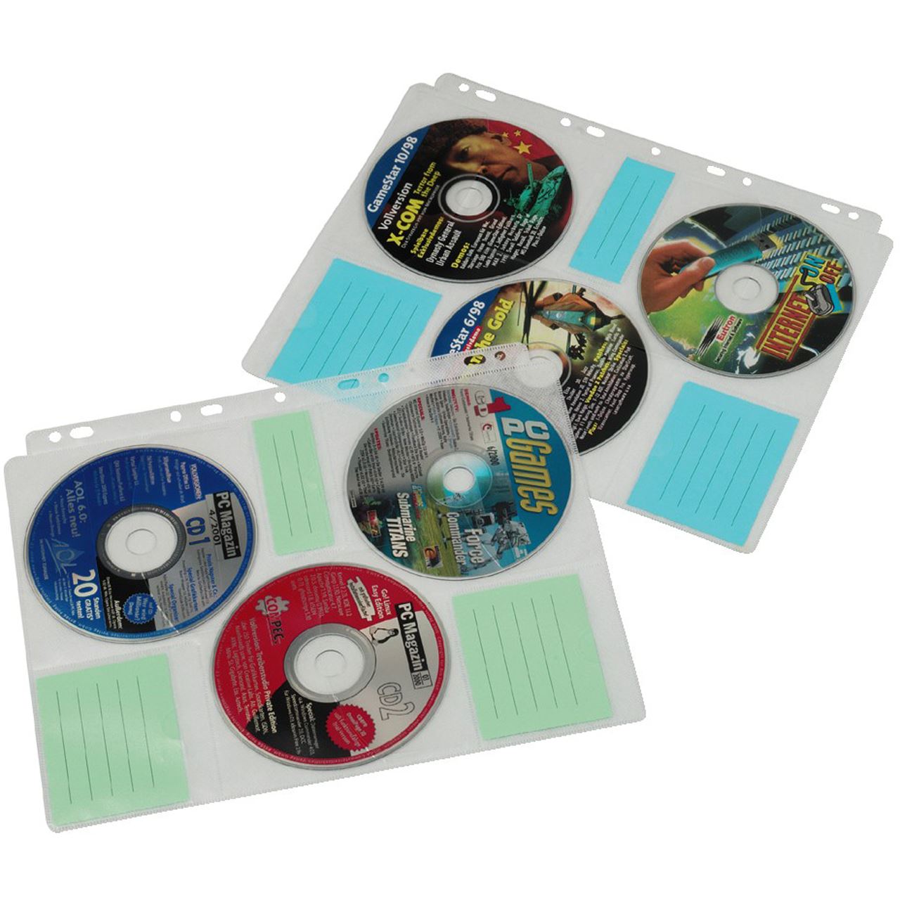 Hama 10 Index-Hüllen für jeweils 6 CDs Ordner für Archivierung (00049835)