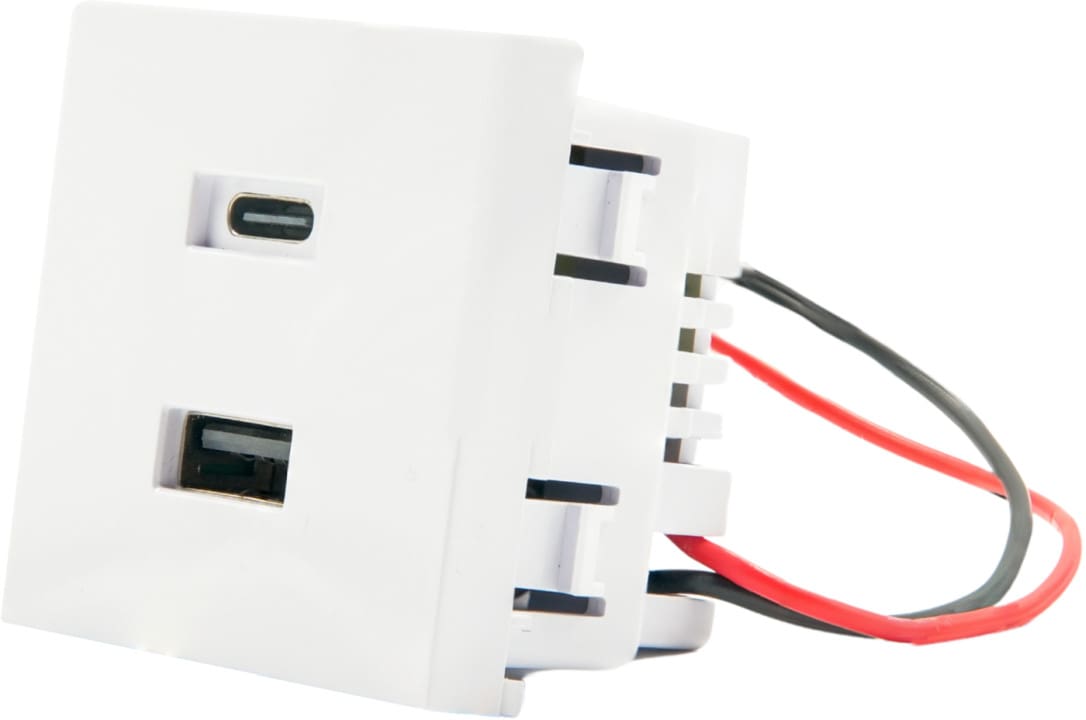Shelly USB-Charger weiß für Shelly Wall Display Shelly_USB_Charger_w