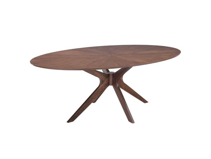 Table effet bois finition noyer h75 x p110 x l190