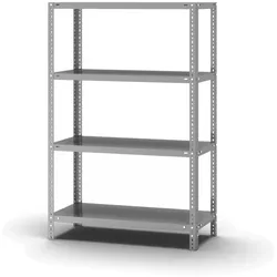 PROREGAL Edelstahl Fachbodenregal Schraubsystem | HxBxT 150x100x40cm | 4 Ebenen | Fachlast 200kg | Edelstahlregal Lebensmittelregal Lagerregal