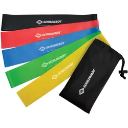 Schildkröt-Fitness - Resistance Bands, 5er Set mit verschiedenen Härtegraden, inkl. Tragetasche