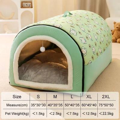 Uplifted Goods Cozy Removable Winter Pet House green xxl
