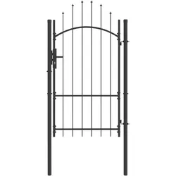 vidaXL Gartentor mit Schloss Grau 170 x 100 cm 100 x 175 cm Stahl