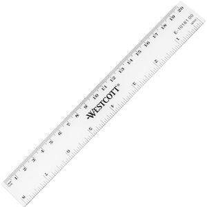 Westcott Lineal E-1018 00, 20 cm, Kunststoff, transparent