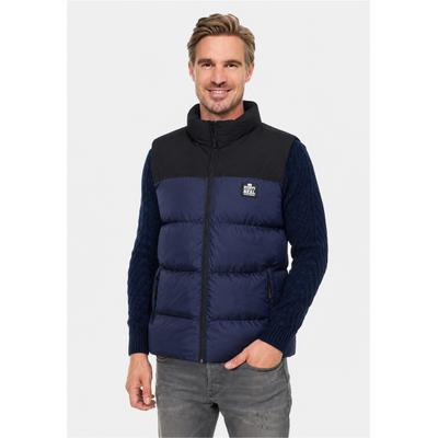 Steppweste RUSTY NEAL "18085", Herren, Gr. S, blau, 100% Polyester, normal, Westen Steppweste, mit voluminöser Steppung