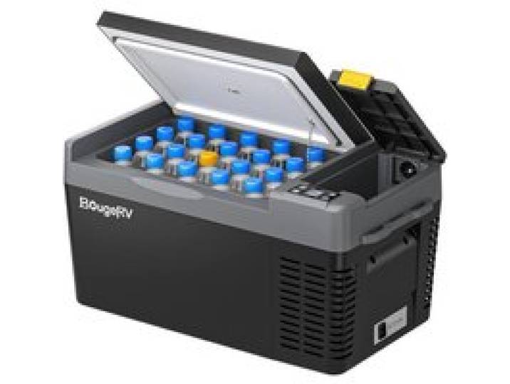 CRPRO Glacière À Compression 20L -20 à 10°C Portable Réfrigérateur Voiture Faible Consommation Pour Camping Et Voyage Noir