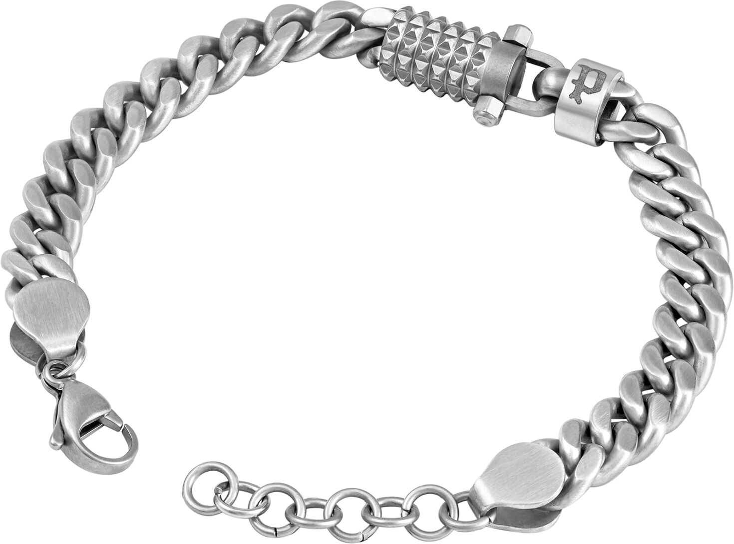 Armband POLICE "Wrath", silber (edelstahlfarben), Armbänder, 22cm, Edelstahl, Armband