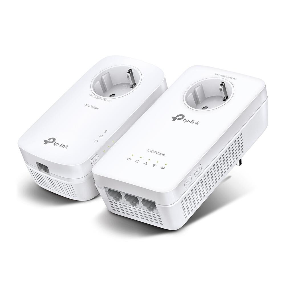 TP-Link AV1300-AC1200-Gigabit-WLAN-Powerline-KIT mit Steckdose TL-WPA1300P KIT