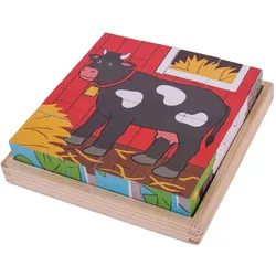 Bigjigs Wooden Block Puzzle Bauernhoftiere