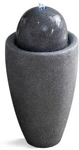 "XBrand 25.98""H Modern Round Stone Textured Sphere Water Fountain w/LED Lights, For Indoor/Outdoor, Ball Water Fountain"