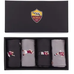 Copa Football, Herren, Sportsocken, AS Roma Socken Box-Fan-Set (40 - 46), Grau