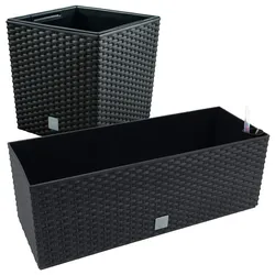 WellHome - Pflanztopf 64L mit rechteckigem Pflanzkasten 17L