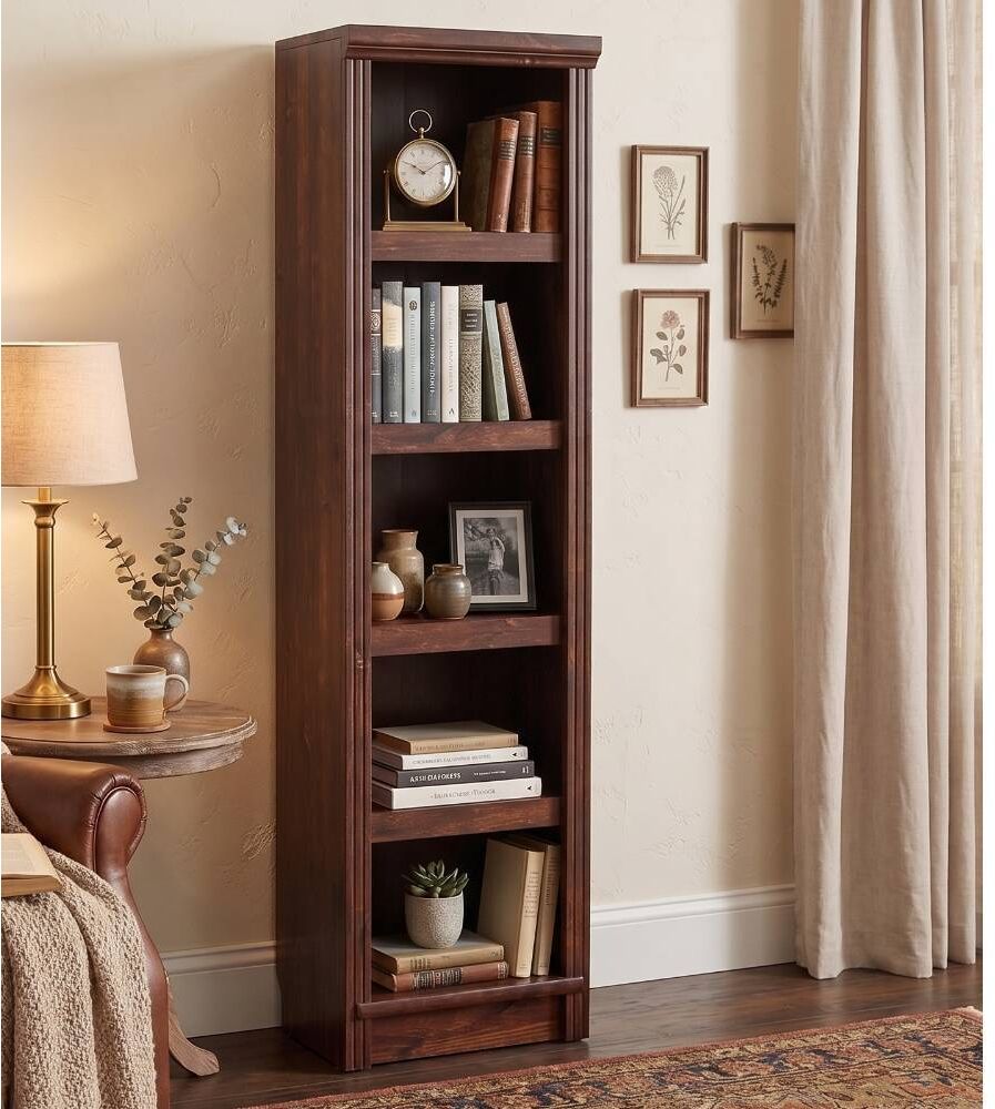 Pharao24.de Regal Buchregal 156 cm hoch in Dunkelbraun