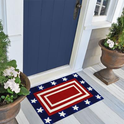 Lush Decor Frontporch Patriotic Pendant Indoor/Outdoor Rug