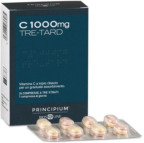 Principium C 1000 mg TRE-TARD Integratore Sistema Immunitario 24 Compresse