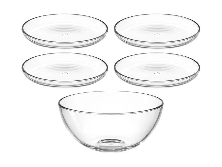 Geschirr-Set LEONARDO Cucina 5-teilig , transparent, Geschirr-Sets, Geschirr-Set