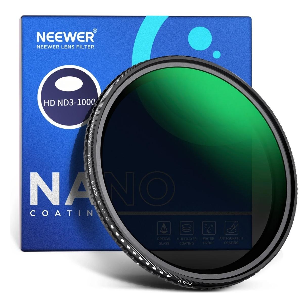 Neewer ND3-ND1000 Variable ND Filter (58 mm, ND- / Graufilter) (59131493)
