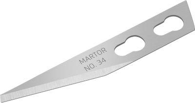 Ersatzklinge Martor Nr. 34, 1-fach nutzbar, Stärke 0,5 mm, L 36,5 x B 5,7 mm, Stahl, 10 Stück
