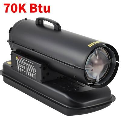 Garvee 70K BTUs Kerosene Forced Air Heater for Construction Sites, Warehouses, and Workshops