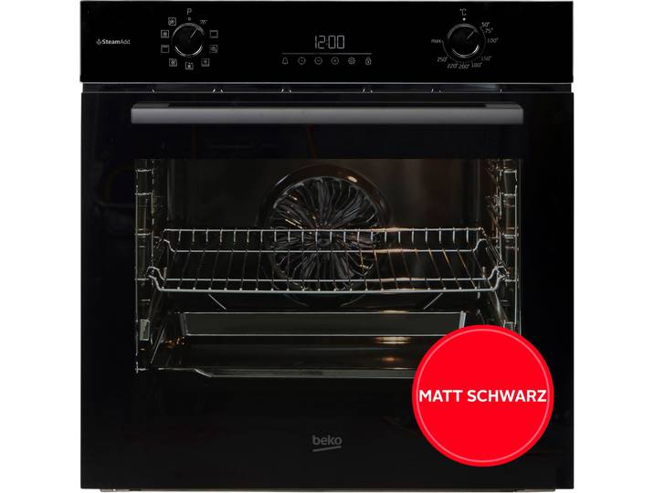 BEKO Backofen BCBIS17300B , Energieeffizienz: A, schwarz, B:59,4cm H:59,5cm T:56,7cm, Backöfen, Dampf für knusprige Kruste & fluffiges Inneres dank SteamAdd, Backofen