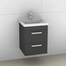 Artiqua 411 Waschtischunterschrank für Starck 3 030348 Anthrazit Glanz, 411-WU2L-D16-7065-51 411-WU2L-D16-7065-51