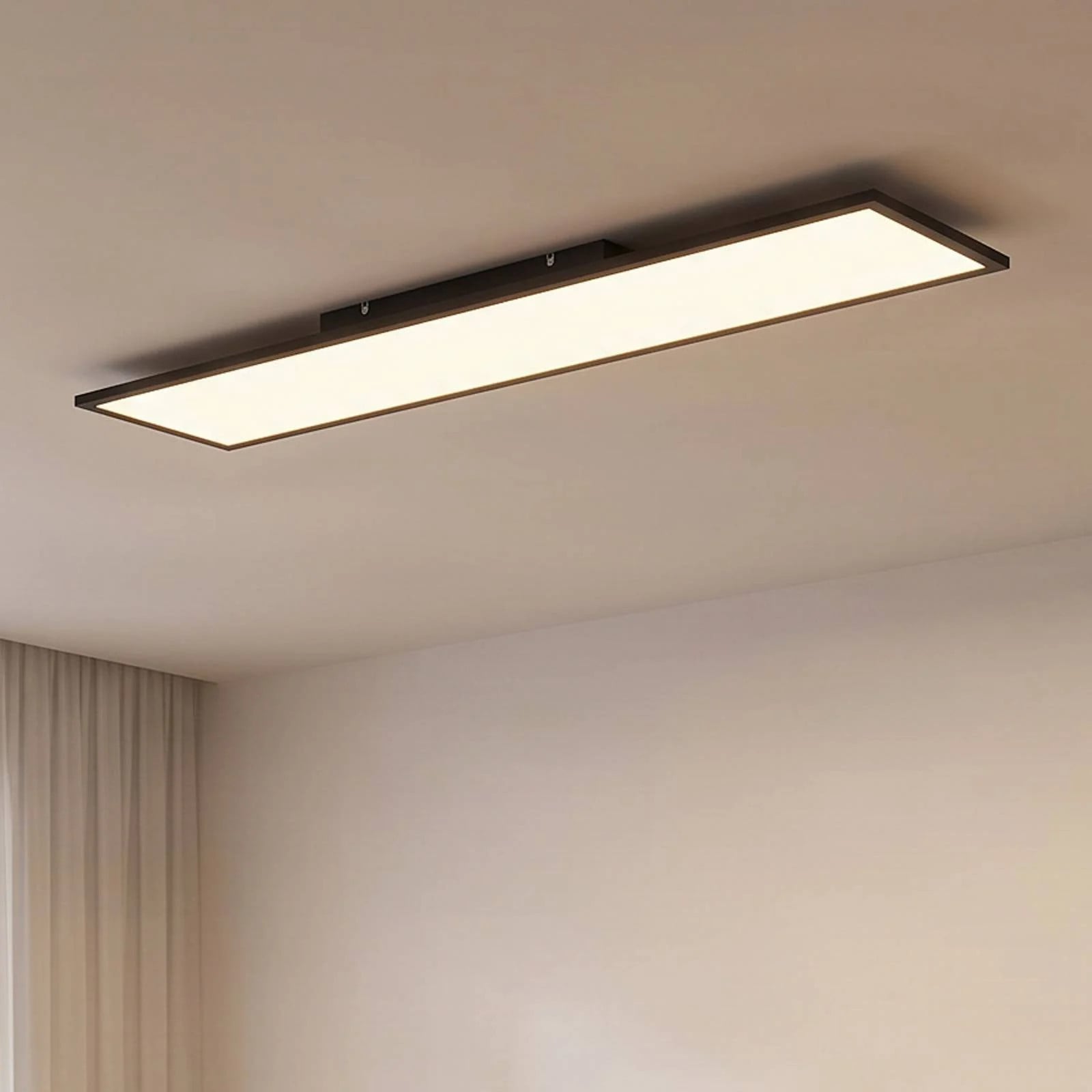 Lindby Modern LED Plafondlamp Lamin - Dimbaar - Zwart